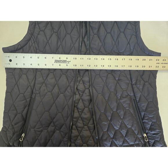 Free Country Women's Zip Up Diamond Quilted Puffer Water Resistant Vest | XL - Picture 4 of 5